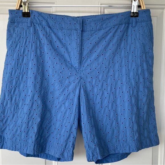 •Izod• Cornflower Blue Eyelet Shorts - Size 10 - Picture 1 of 9